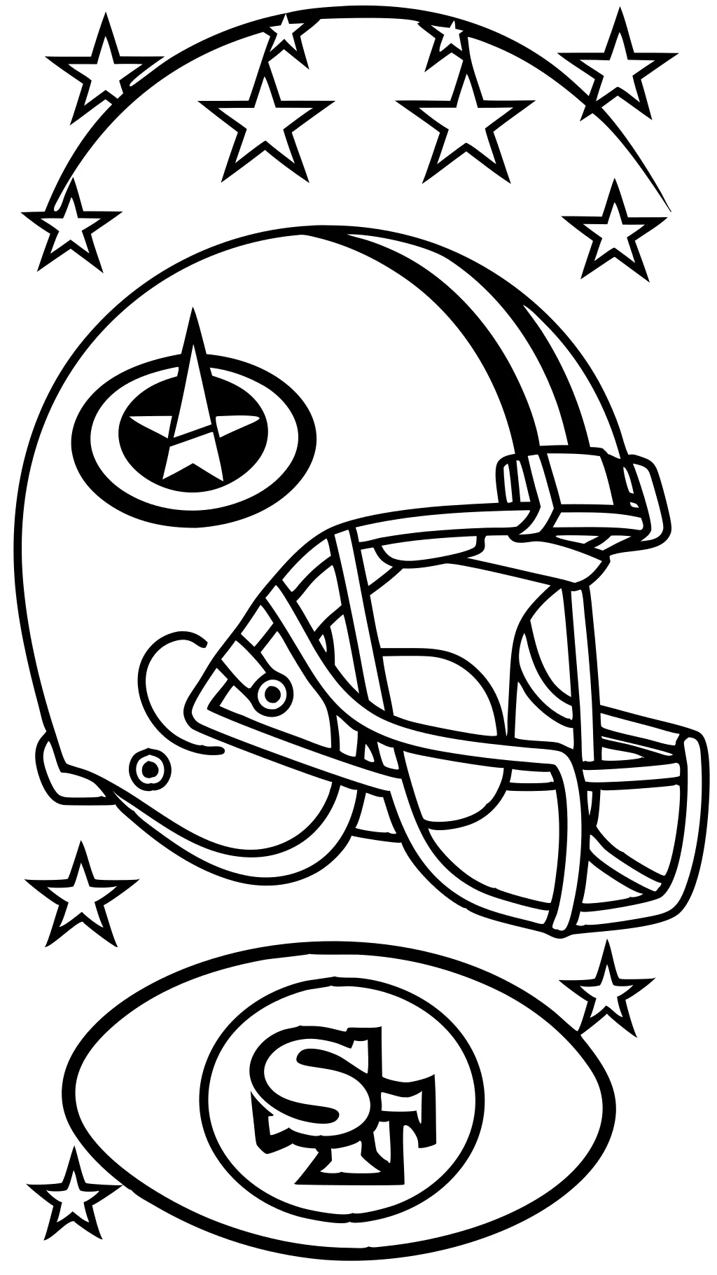 49ers helmet coloring pages